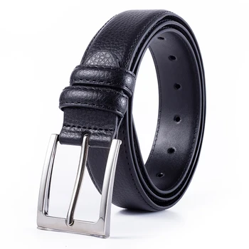 3.5cm Width Black Belts Leather Men 12 Styles Genuine Leather Men Buckle Belts