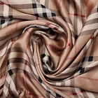 Scarf Spring Scarf Popular Spring Retro Plaid Brown Luxury Square Scarf Griffor Square Neckerchief Small Square Scarf