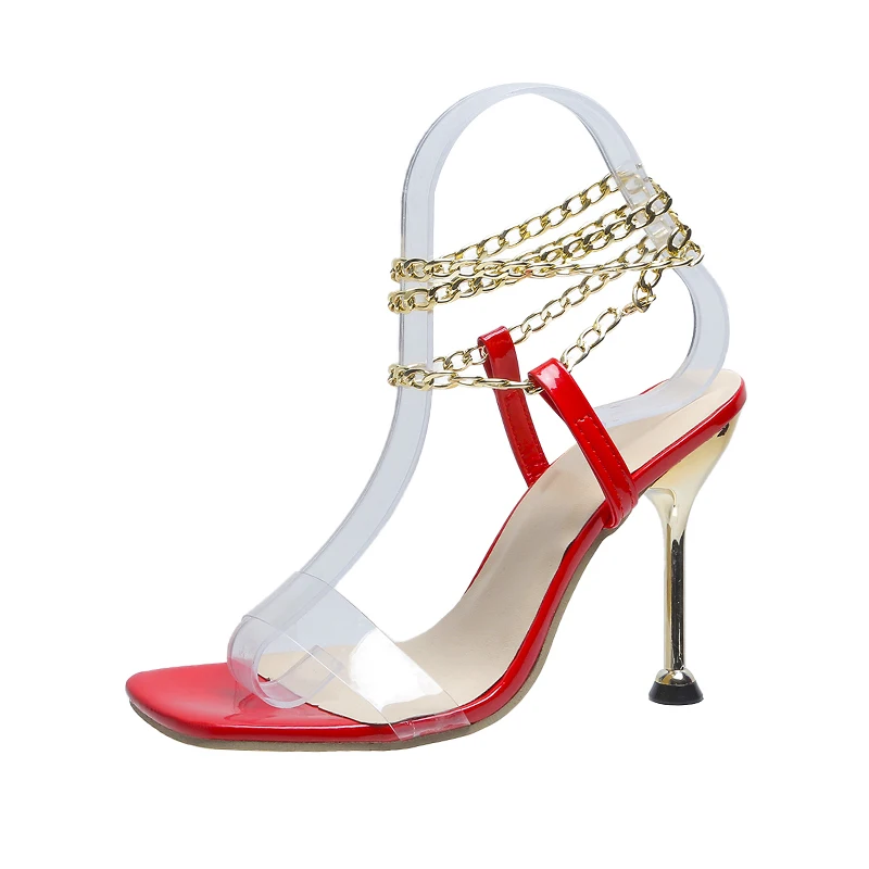 Sandalias Doradas Fiesta Tiras Strass - PERA LIMONERA