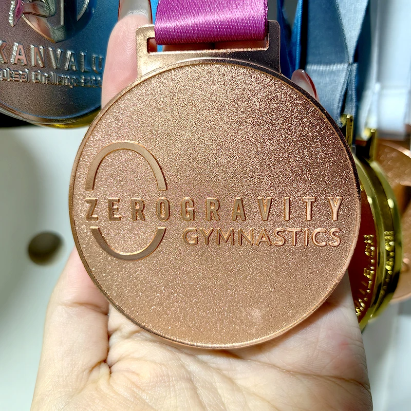 Custom 3D Gold Silver Bronze Zinc Alloy Rhythmic Gymnastics Medal Modern Style Sport Award Medal by Manufacturer factory
