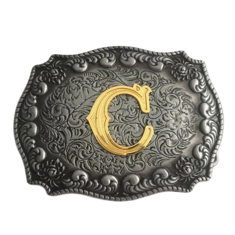 Western Letter C Rodeo Belt Buckles 