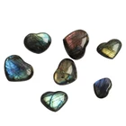 Purple Labradorite Natural Flashy Blue Pink Purple Flash Labradorite Heart