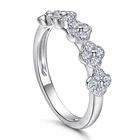 Silver Silver TL-516 Silver Ring 925 Sterling Silver Simple Open Adjustable Silver Lover Ring Woman Jewelry