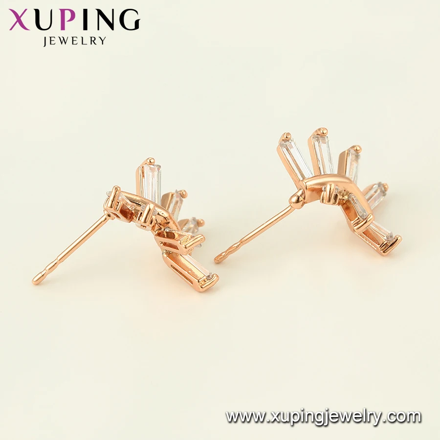 97483 xuping jewelry fashion special simple earring rose gold  elegant heart shape romantic elegent trendy earrings women