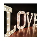 NO MOQ Customized Metal Light Up 4ft Love Marquee Letters Lights