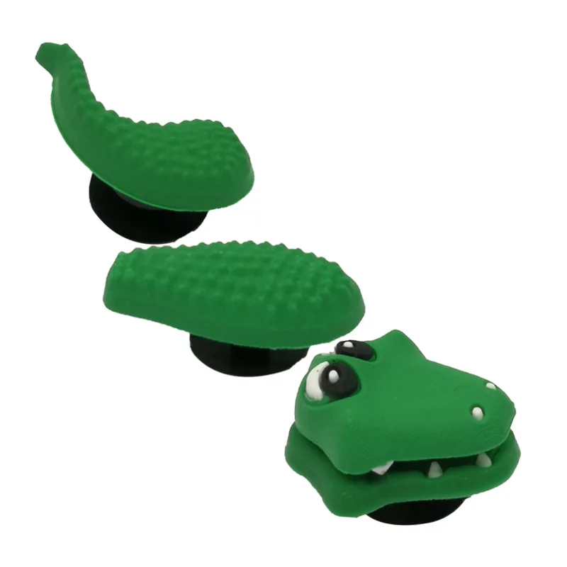 3pcs 1 Green Crocodile 3D PVC Shoe Charms Similar to Jibbitz and fits Crocs 