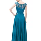 Bride Custom Beautiful Lace Mother Of The Bride Dresses Long Chiffon Turquoise Bridesmaid Dress