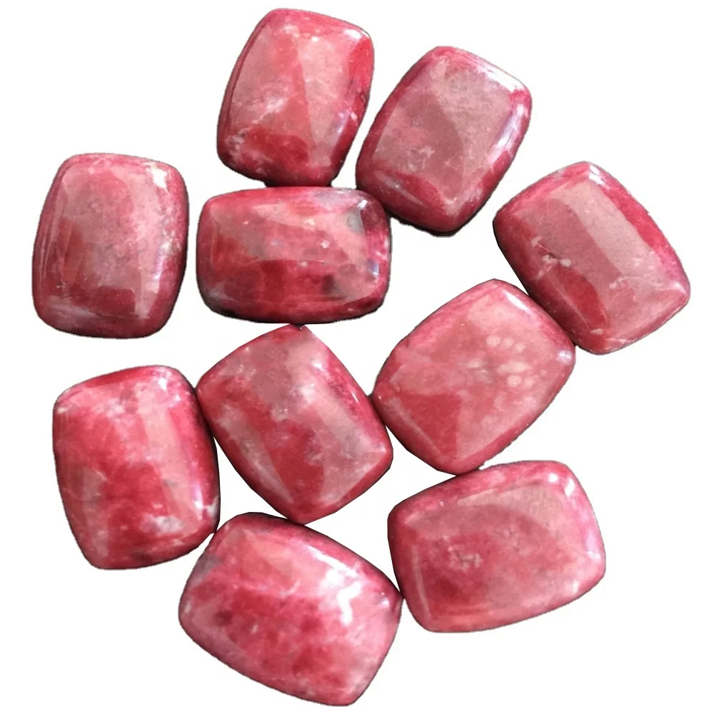 Thulite 14X21X5 MM To 22X30.5X5 MM 6 Pcs Lot Thulite Mix Shape Lot Cabochon Gemstone Semi Precious use for Wire Wrap Jewelry Loose Stone