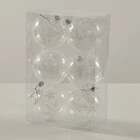 Christmas Tree Ornament Popular Festive Gift Decorative Shiny Plastic Clear Transparent Silver Christmas Tree Ball Ornament