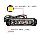 Led 24v Led Light 12V 24V Flash 6 Led Vehicle Truck Led Warning Strobe Side Marker Light