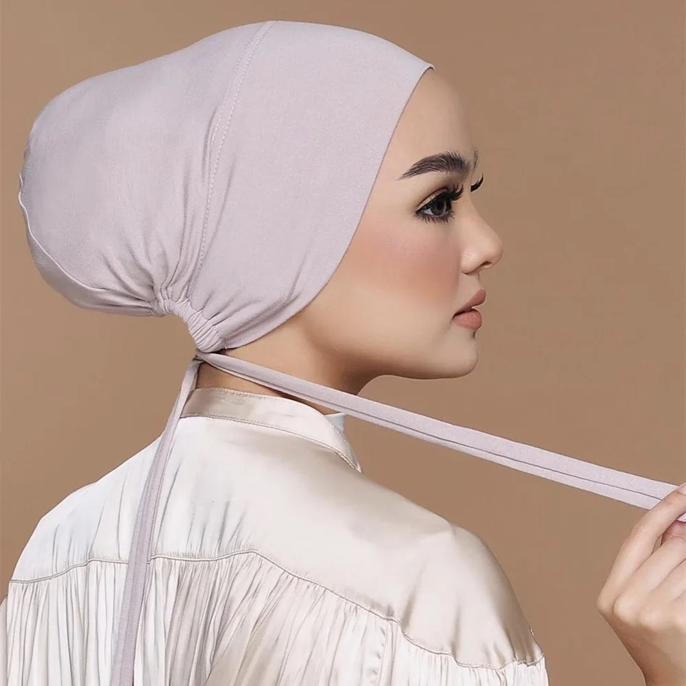 Buy 4 GET 1 Free New Under Hijab Scarf Tie Back Stretchable Bonnet Cap