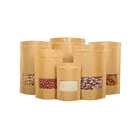 Pouch Packing Pouches Matte Kraft Paper Zip Bag Stand Up Hot Food Safe Pouch Packaging Doypack