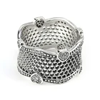 Cz Ring New Ring Design Fashion Silver Cz New Design Ladies Finger Ring Heart Design Wave Ring