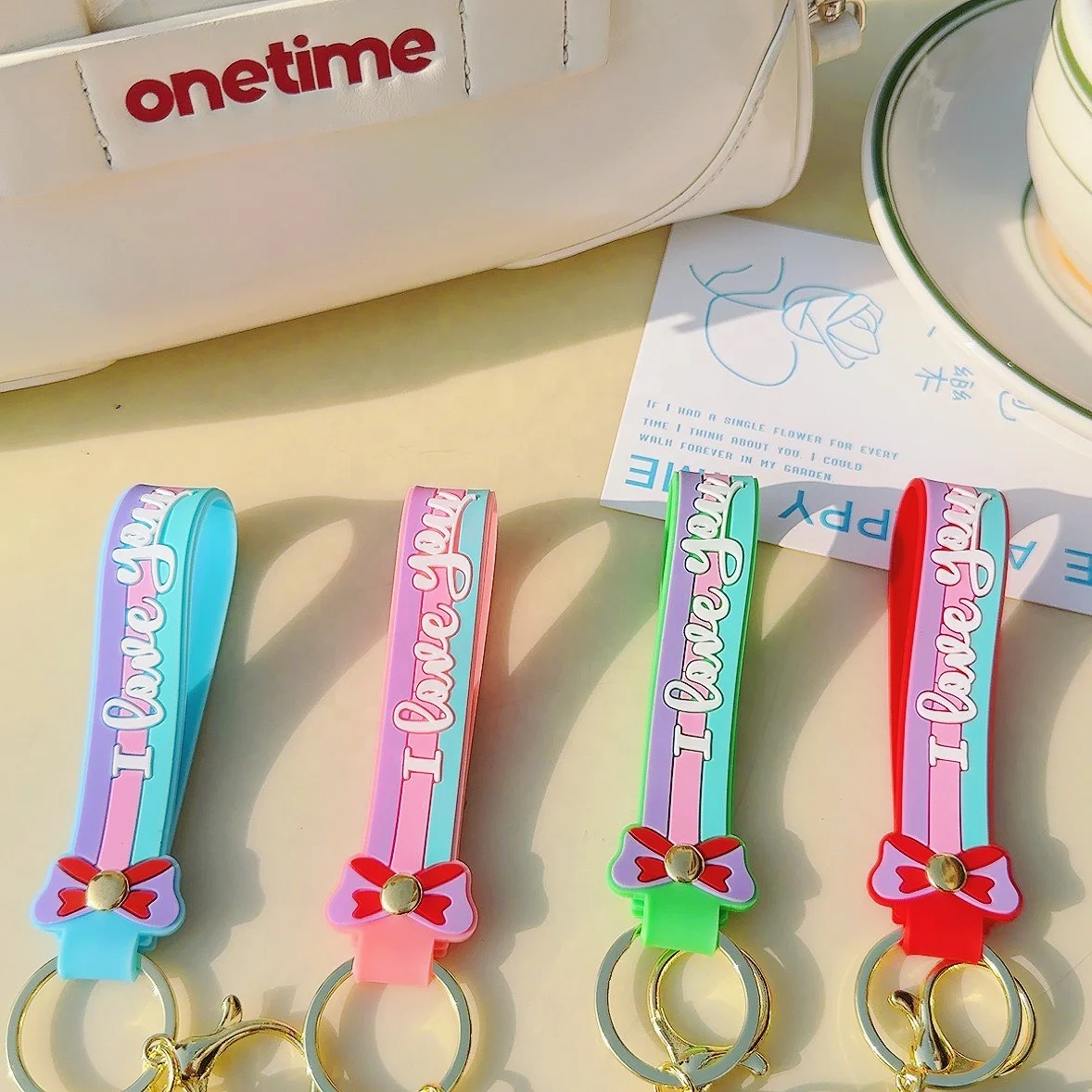 Manufacturer 4 colors Cute Custom Cartoon Pochacco Anime 3D Sanrio Bag accessories plastic key chains