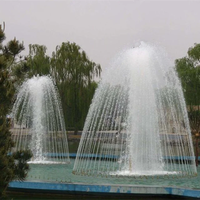 High Pressure Brass Ice Tower Water Jet Pump Musical Graphical Rotating Water Fountain Spray Nozzle for Fountain manufacture