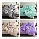 Conforter Factory Supply Brush Solid Color Bed Sheet Conforter Bed Set