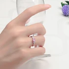 Pink Cubic Zirconia Wholesale Jewelry China 925 Sterling Silver Ring Pink Cubic Zirconia Rings