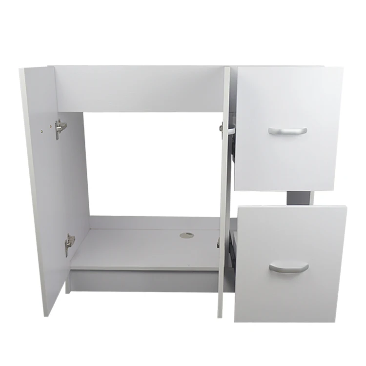Tarpul Modern Nordic Design White Bathroom Vanity Cabinet Stainless Steel MDF Wooden Plywood Board Floor Mounted 5 Year Warranty manufacture
