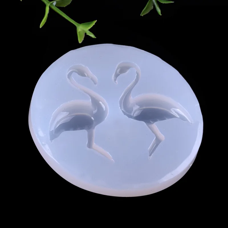 3D Cute Papillon pet dog cat mirror crystal drop mold Flamingo phone case decorative accessories mold