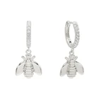 Insect Jewelry CANNNER Fashion Design S925 Sterling Silver Cute Creative Insect Bee Earrings Women Jewelry