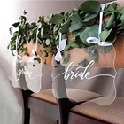 Wedding Custom DIY Clear Blank Acrylic Hanging Wedding Sign Elegant Wedding Chair Welcome Signs Set Of 4