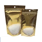 Gold High Quality Cheap Custom Matte Gold Color Zip Lock Aluminum Foil Waterproof Pouch For Food Packaging Bag