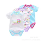 Cotton Summer Baby Summer 3 Pack 100% Cotton Short Sleeve Cartoon Summer Baby Romper Jumpsuits For Newborn Toddlers Unisex
