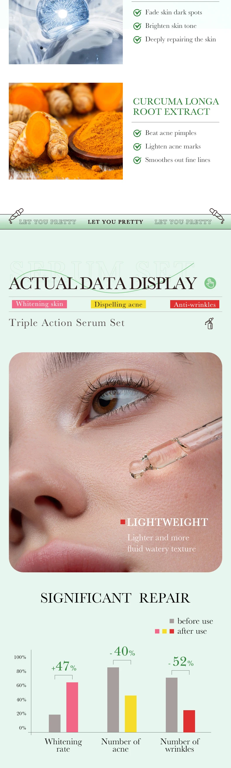 product bioaoua brightening essence kit snail turmeric niacinamide essence set for glow skin-9