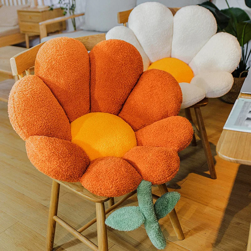 MB1 Home Decor Flower Office Chair Lumbar Back Cushions Cute Plush Sofa Throw Pillows Soft Cushions