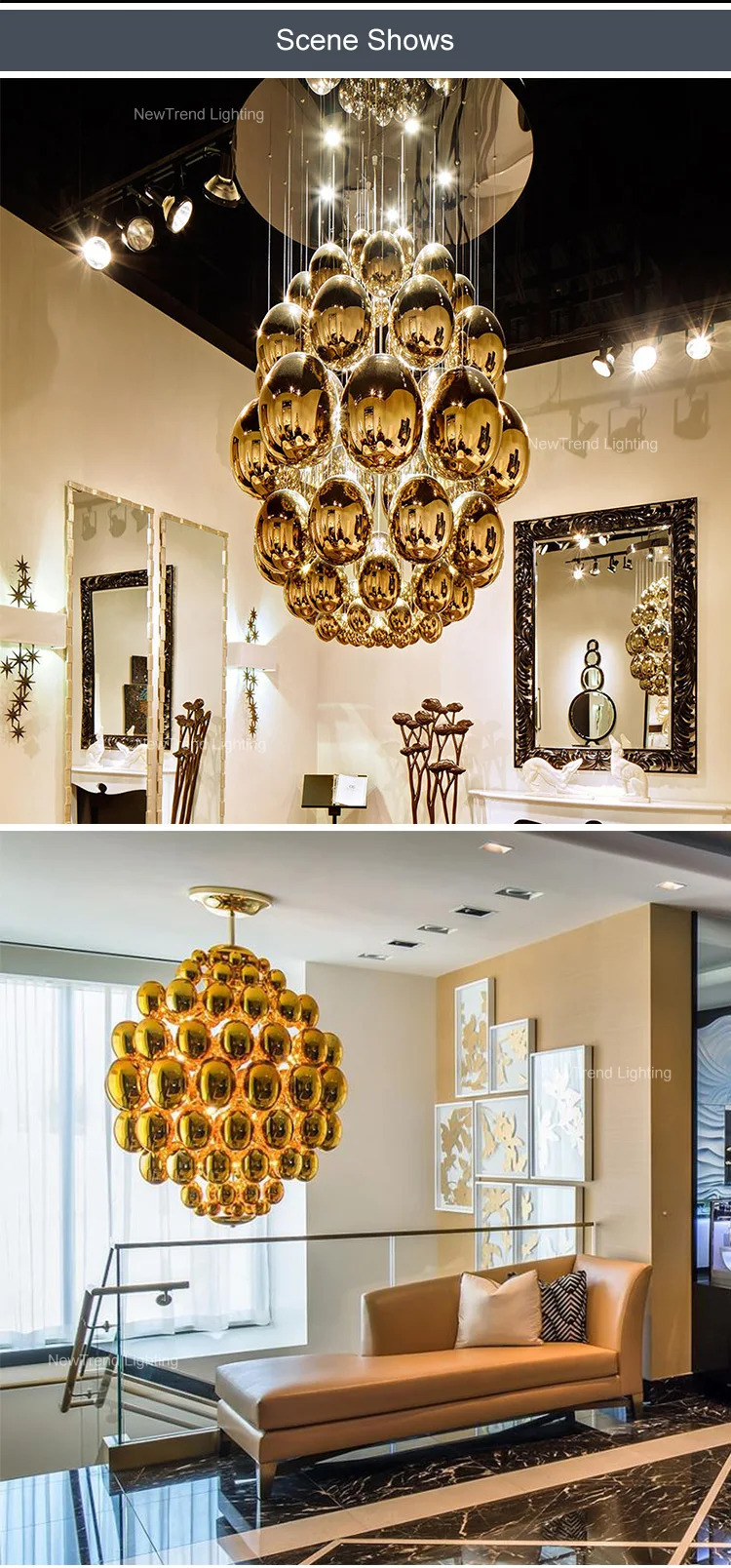 CPL-320 Bespoke Lighting Indoor Decoration Villa Hall Hotel Lobby Glass LED Chandelier Lamp manufacture