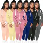 Popular Outfits Women's Boutique Jogging Sweatsuit 2 Piece Sweatpants And Hoodie Set