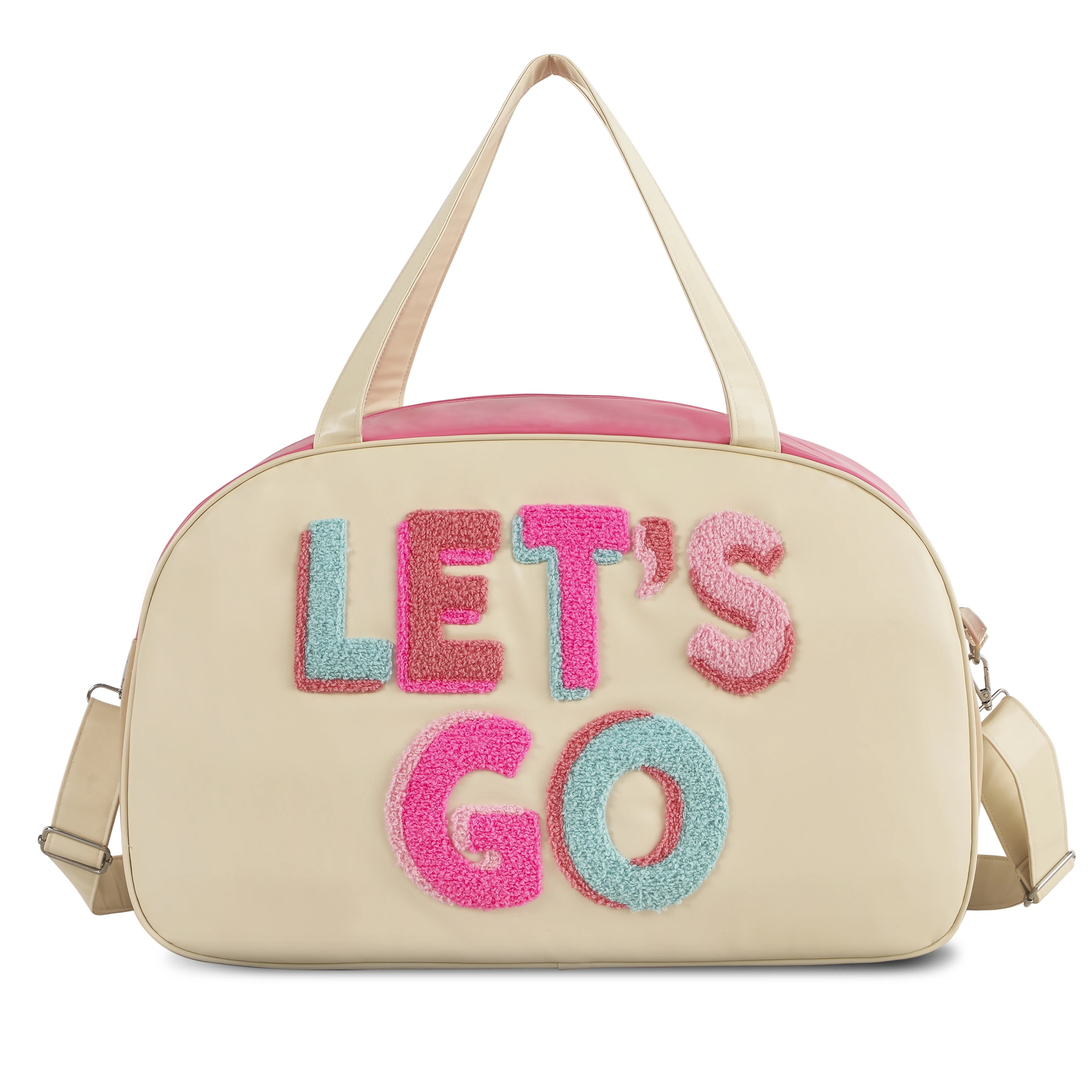 Casual Weekend Luggage Large Embroidery Capacity Shoulder Travel Bag Sports Gym Carry-On Women Duffel Bag supplier