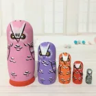 Toy Doll Custom Cute Baby Wooden Toy Doll Baby Cartoon Wooden Toy Diy Doll House For Children
