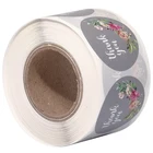 Sticker Stickers 1.5 Inch Round Logo Cheap Printed Adhesive Sticker Roll Thank You Stickers