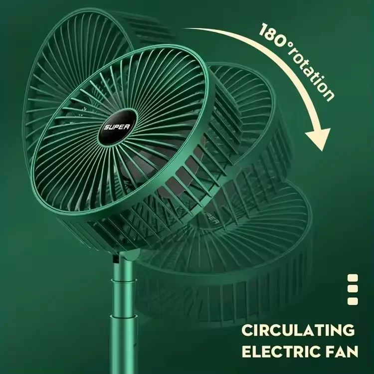Folding Floor Standing Fan, USB, Portable - detail 8
