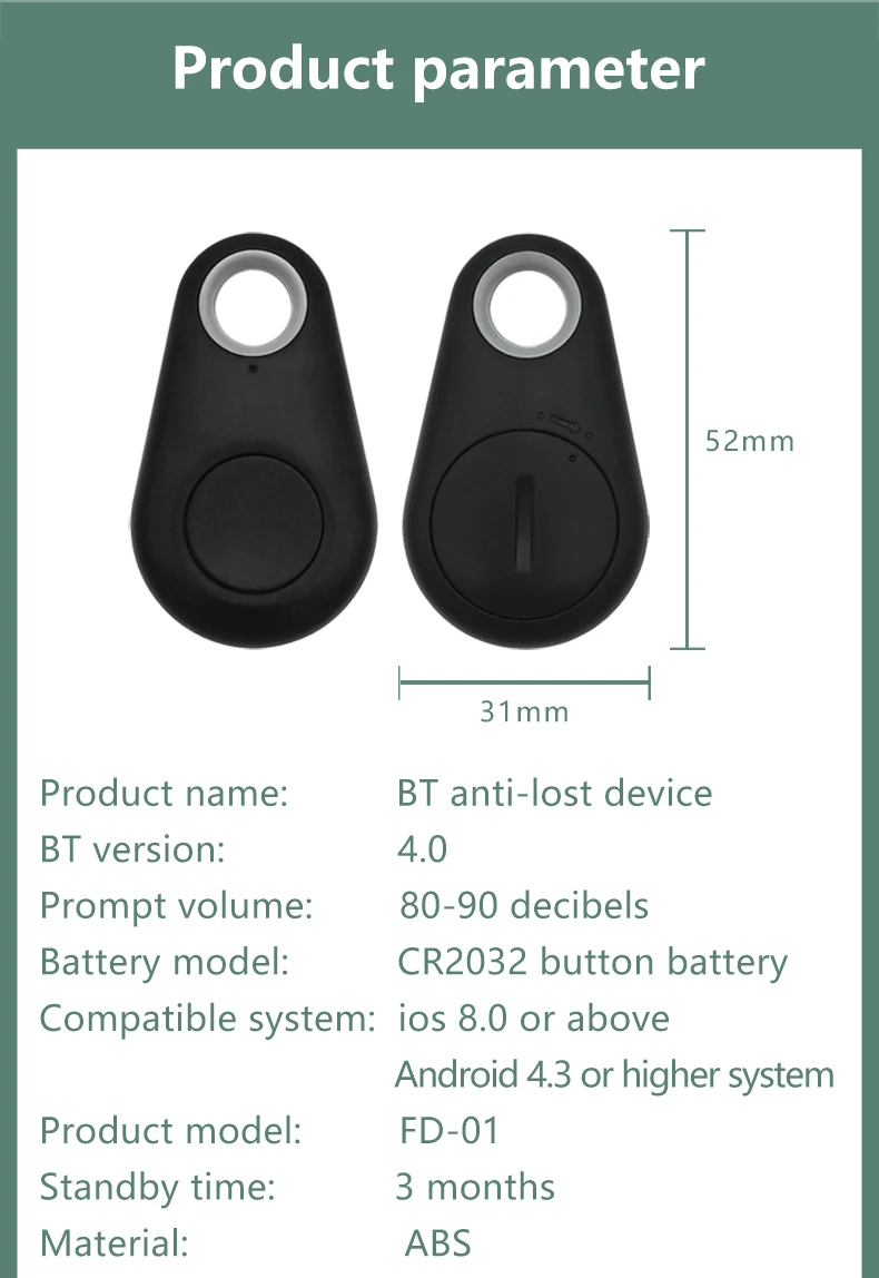 smart bluetooth locator tracker anti-lost device