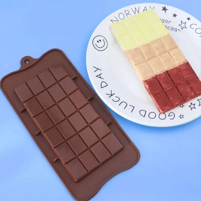 Reusable Holographic Chocolate Bar Molds Rectangle Silicone Deep Thick for Chocolate Making factory