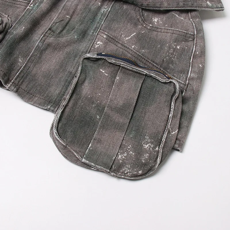 Newest Summer Unique Vintage Sexy Night Club Streetwear Colorful Baggy Cargo Style Wrap Skirt Mini Denim Skirt Women's Skirts supplier