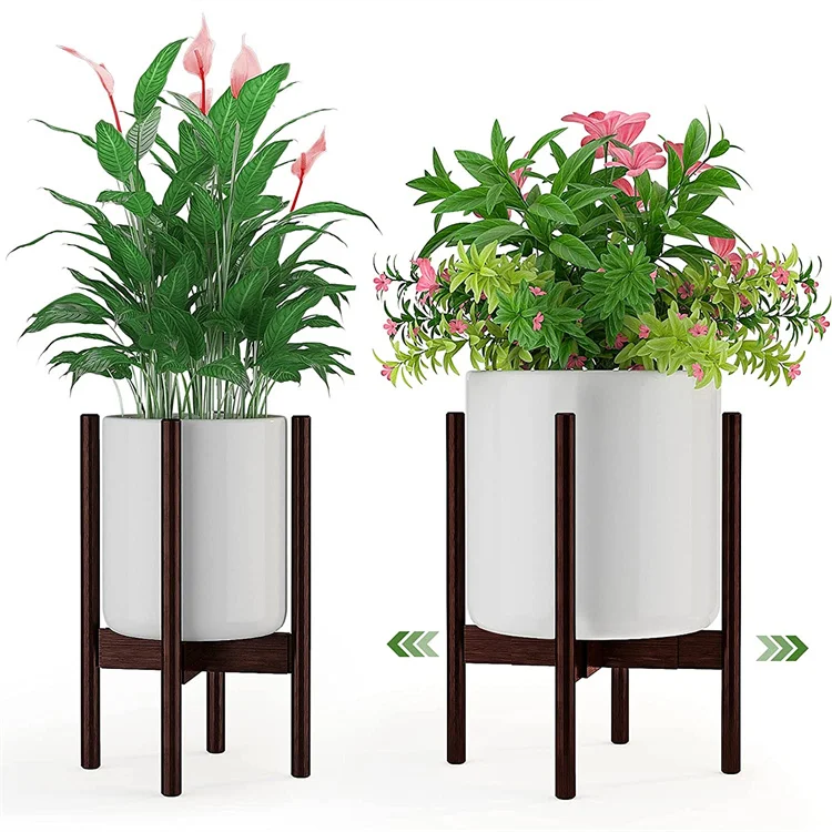 2024 China factory wooden flower pot holder rack flower pot for wood plants