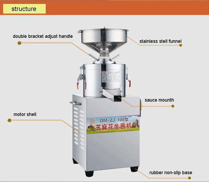 2022 Cheap Commercial Automatic Peanut Butter Tahini Hazelnut Peanut Butter Grinder Making Maker Machine details