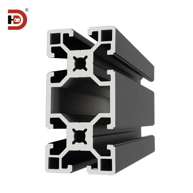 4080 Black Industrial Extruded Aluminum Profile 4080 Black Assembly Line Aluminum Alloy Profile supplier