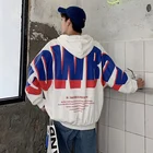 Black Men Wholesale White Black Color Silk Screen Printed Oversized Premium Pullover Custom Hoodie Men