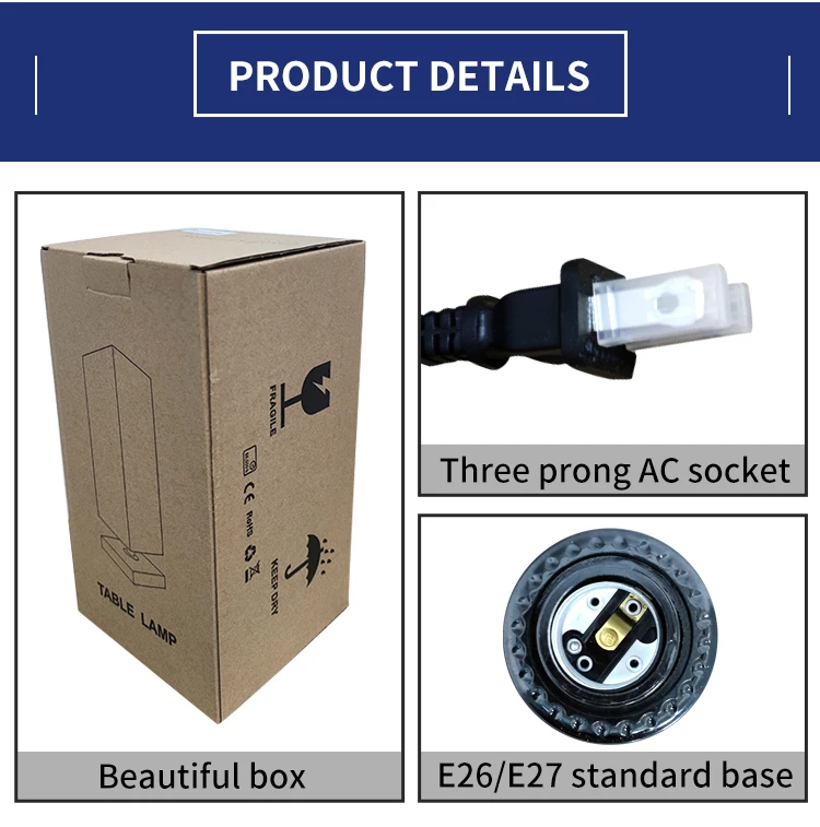 Amazon Linen lamp shade USB hotel living room desk lamp