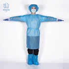 Gown High Quality Chinese Disposable Medical AAMI PB70 Level1 Blue Protective Isolation Gown Used In Hospital