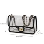 Purse Clear Stadium Bag For Women Custom LOW MOQ Cross Body PVC Clear Purse With Metal Chain