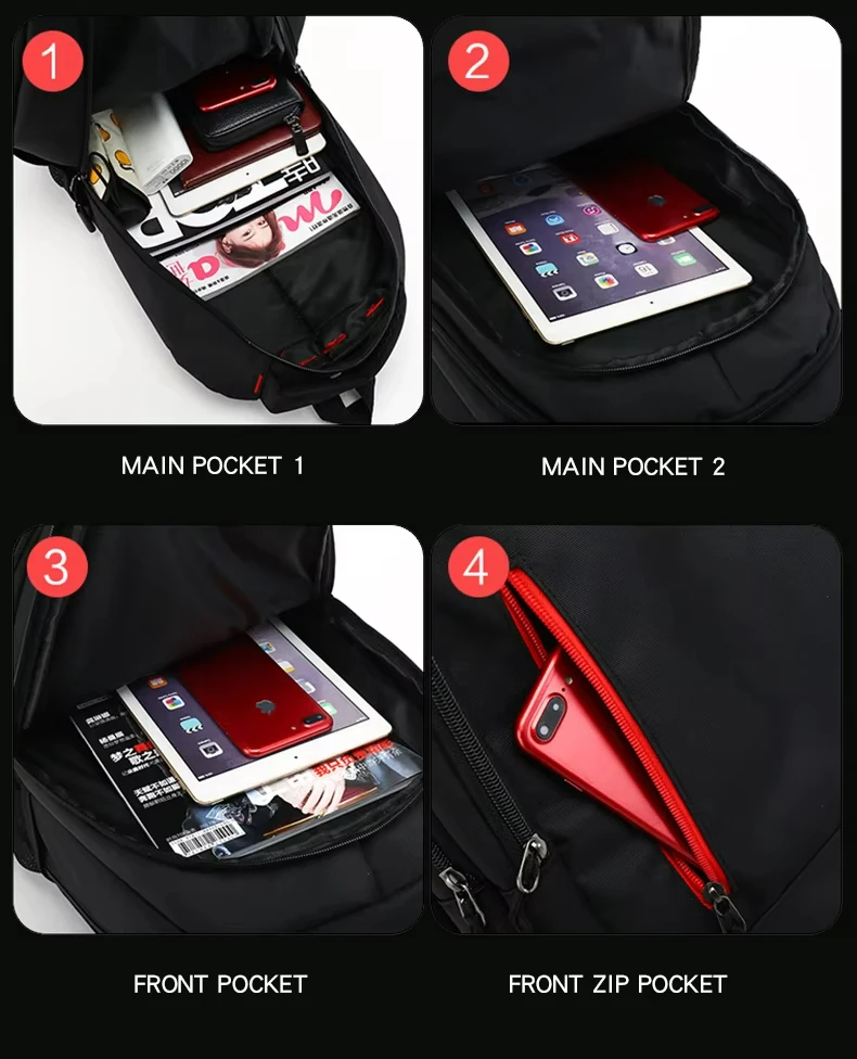 Business Travel Laptop Backpack Light Weight Large Capacity Outdoor Workout Back Pack Escolar Mochila