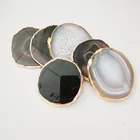 Semi-precious In Stock Semi-precious Gemstone Crafts Home Decor Slices Agate Coasters