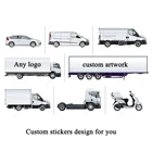Sticker Printed Vinyl Wrap Custom Waterproof Vinyl Vehicle Sticker Full Graphics Printing Van/ Car Wrap