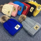 Baby Hot Sale New Fashion Plus Velvet Thickening Wool Knitted Kids Pom Pom Beanie Hat Winter Scarf Set Baby