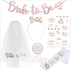 Wholesale Rose Gold Pink Hen Party Foil Bachelorette Theme Bride To Be Sash